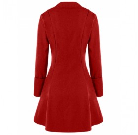 Women Long Sleeve Button Irregular Coat