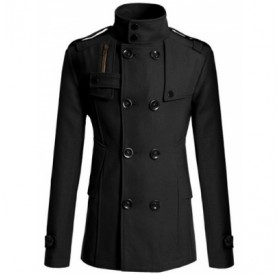 Stand Collar Long Sleeve Coat